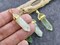 40mm Gold Tone Natural Green Flourite Double Terminated Bullet Pendant